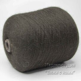 Пряжа для вязания ПУХ НОРКИ 700м/100гр (Хаки темный)